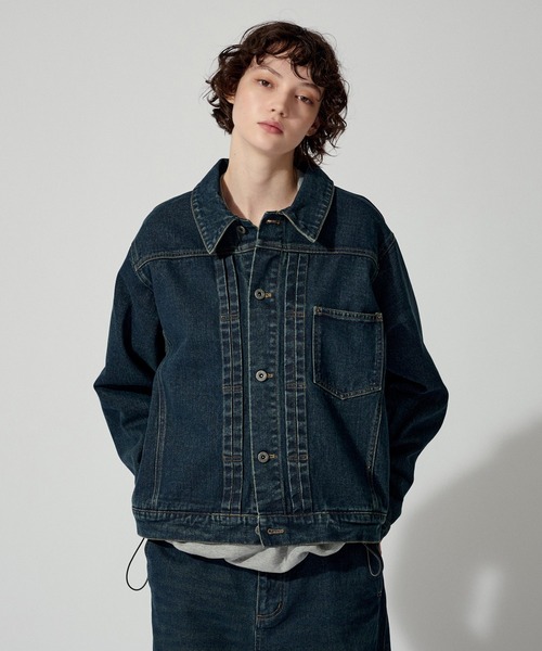 「WETTEMPT」 デニムジャケット SMALL インディゴブルー メンズ