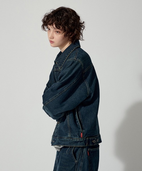 「WETTEMPT」 デニムジャケット SMALL インディゴブルー メンズ
