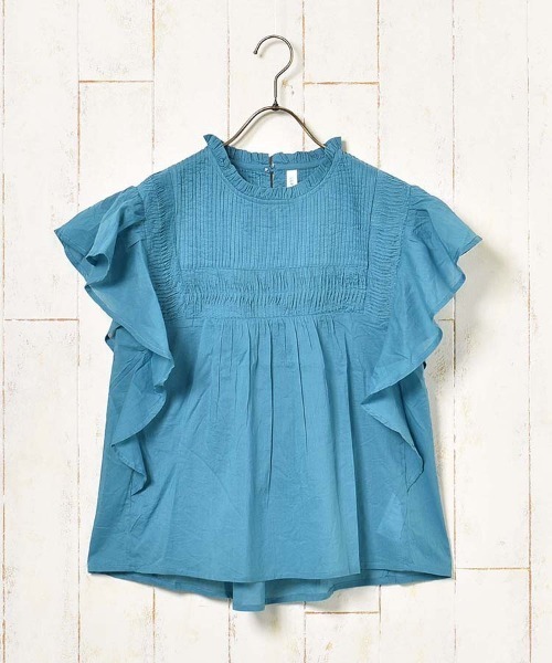 Bleu Bleuet（ブルーブルーエ） ブラウス シャツ ピンタックブラウス