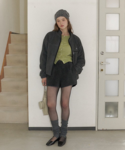 GIUNON スカラップニットカーディガン オリーブ GIUNON カーディガン scallop knit cardigan / スカラップニット