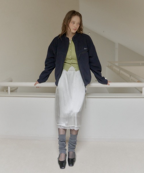 GIUNON スカラップニットカーディガン オリーブ GIUNON カーディガン scallop knit cardigan / スカラップニット