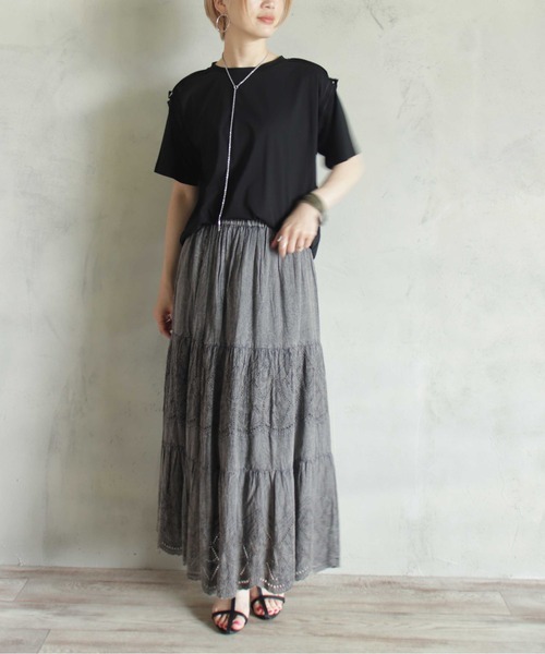 「BITTOKO」 半袖Tシャツ FREE ネイビー レディース_画像3