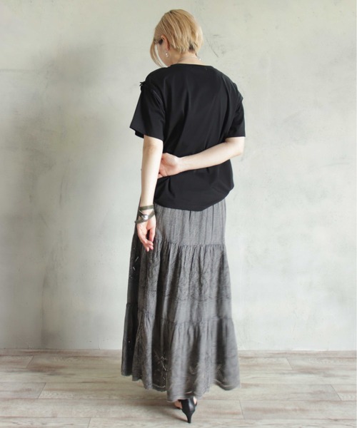「BITTOKO」 半袖Tシャツ FREE ネイビー レディース_画像6