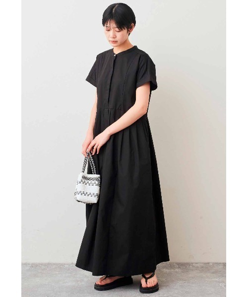 「Live in comfort」 半袖ワンピース M ブラック レディース_画像9