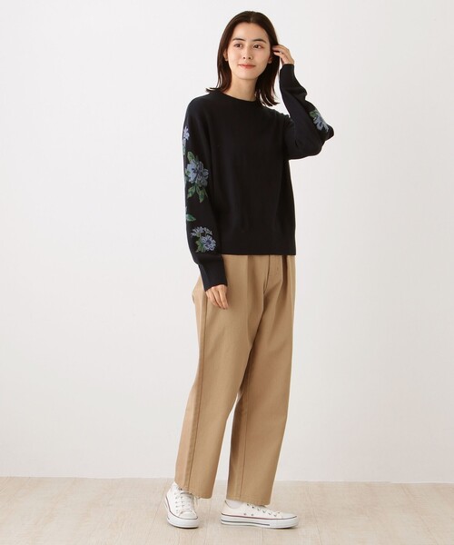 「Afternoon Tea」 長袖ニット MEDIUM ネイビー レディース_画像7