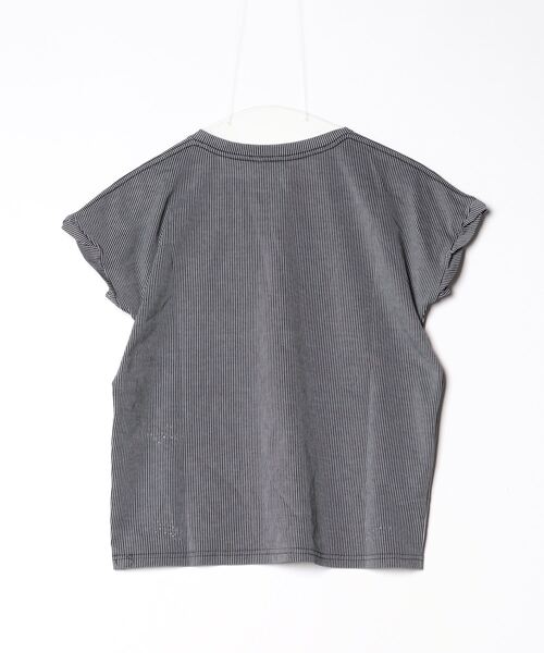 「EPICE」 ストライプ柄半袖Tシャツ - ネイビー レディース_画像2