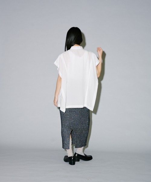 「terrace」 半袖ブラウス MEDIUM オフホワイト レディース_画像4