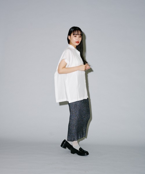 「terrace」 半袖ブラウス MEDIUM オフホワイト レディース_画像5