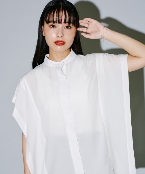 「terrace」 半袖ブラウス MEDIUM オフホワイト レディース_画像6