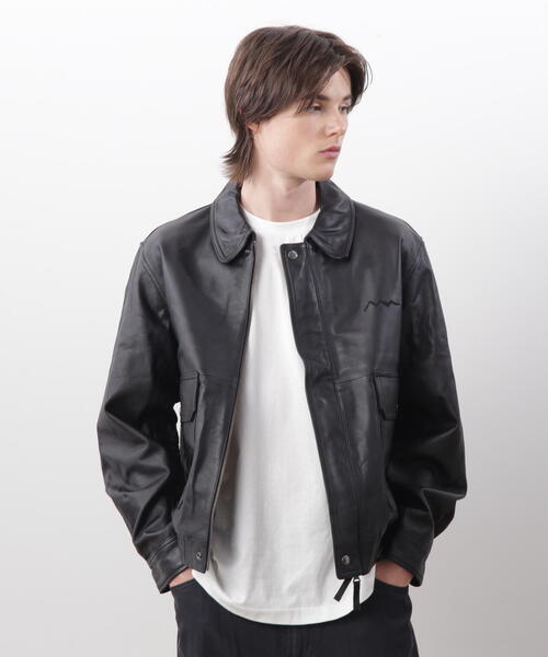 ブルゾン アウター MANASTASH/マナスタッシュ/LEATHER MOTOR BLOUSON メンズ