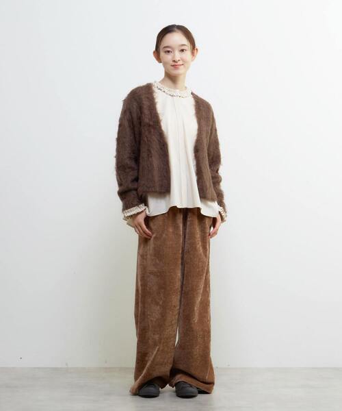 美品　LOURMARIN／ ルールマラン★　レースが素敵な羽織ロングカーディガン LOURMARIN - 美品 LOURMARIN／ ルールマラン☆ レースが素敵な羽織