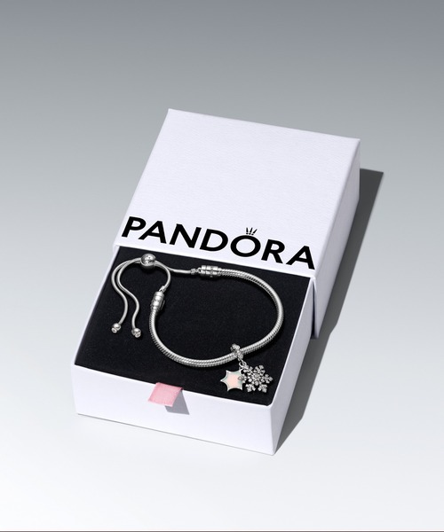 PANDORA（パンドラ） チャーム オパールセント スノーフレーク ダブル