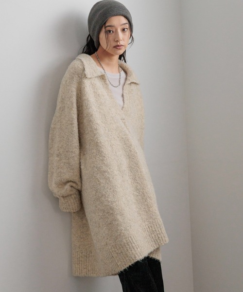 LOWRYS FARM（ローリーズファーム） ワンピース スキッパーニットミニ