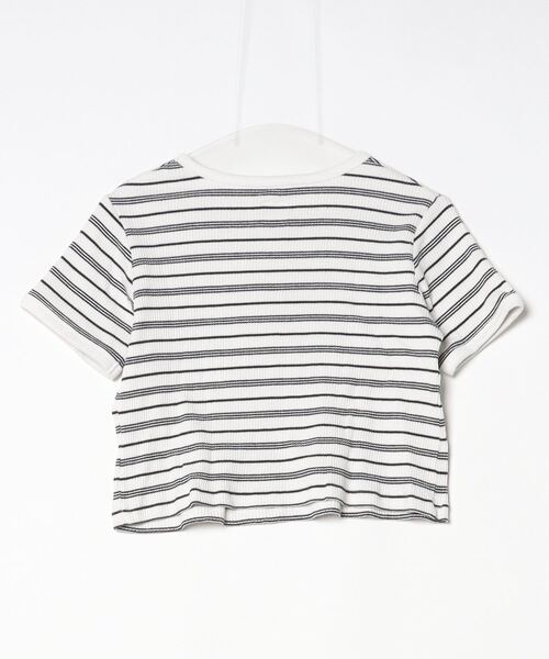 「PICCADILLY」 ボーダー柄半袖Tシャツ - ホワイト レディース_画像2