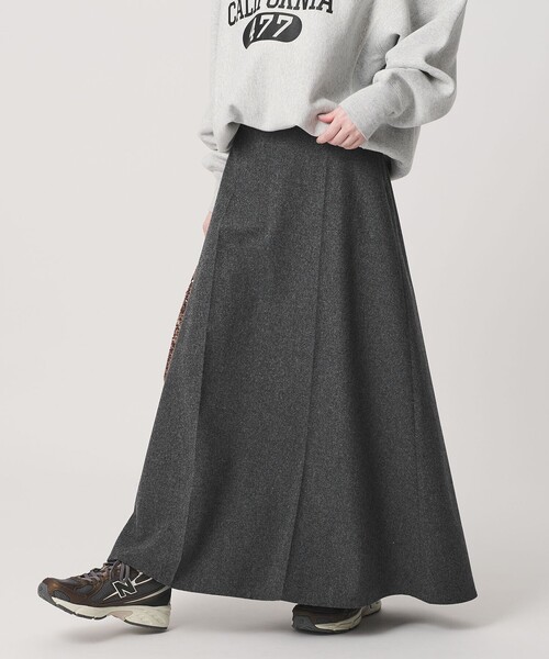 プラダのウールフレアスカート BEAUTY＆YOUTH UNITED ARROWS スカート 毛ポリエステル フランネル