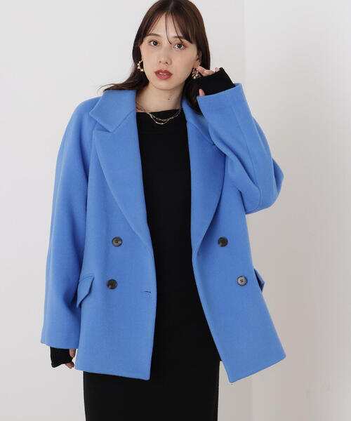 ●定価7.5万 PINKY&DIANNE ビッグショールカラーコート ブルー36 定価7.5万 PINKY&DIANNE◇ビッグショールカラーコート 36 - メルカリ