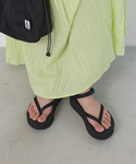 「Teva」 フラットサンダル 24cm ブラ...の詳細画像2