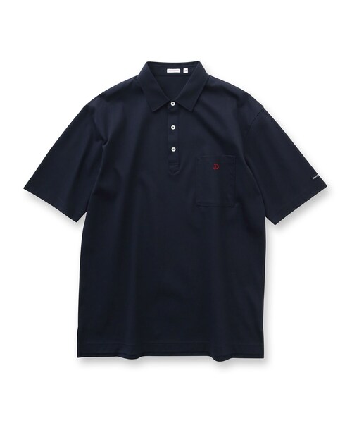 「DRESSTERIOR」 半袖ポロシャツ 91 ネイビー メンズ_画像7