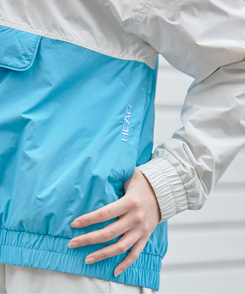 「CROSSPLUS ONLINE」 ナイロンブルゾン M ライトグレー レディース_画像9