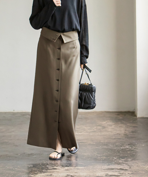「NOBLE」 ロングスカート 36 ベージュ レディース_画像3