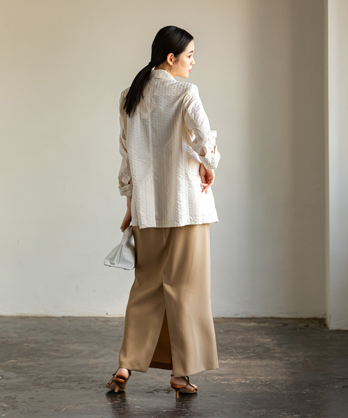 「NOBLE」 ロングスカート 36 ベージュ レディース_画像9