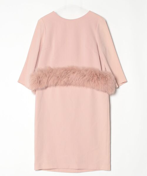 【試着のみ♡定価6.3万】グレースコンチネンタル　トリミングレースワンピース　S GRACE CONTINENTAL グレースコンチネンタル ワンピース ピンク 36