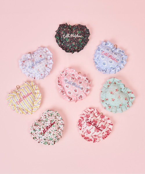 Cath Kidston（キャス・キッドソン） チャーム ハートフリルポーチ