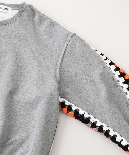 DISCOVERED（ディスカバード） トレーナー スウェット CROCHET SLEEVE