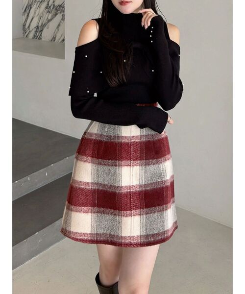MERCURYDUO（マーキュリーデュオ） スカート シャギーチェックミニ