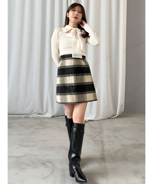 MERCURYDUO（マーキュリーデュオ） スカート シャギーチェックミニ