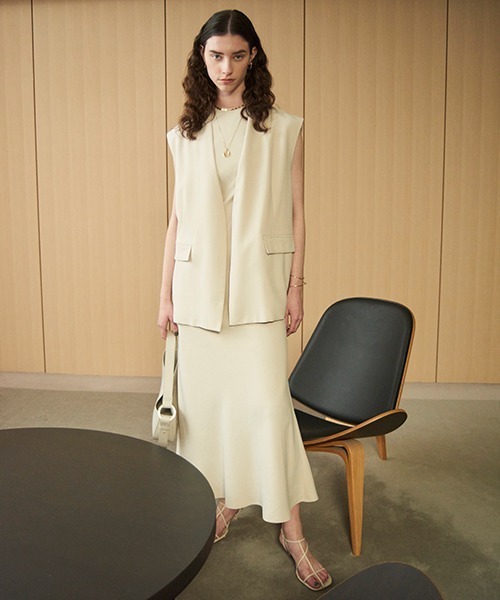 「Mila Owen」 ノースリーブワンピース 0 ブルー レディース_画像3