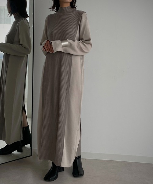 「&g'aime」 ニットワンピース FREE ブラック レディース_画像3