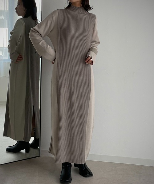 「&g'aime」 ニットワンピース FREE ブラック レディース_画像5