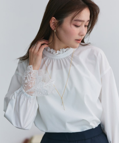 ATELIER PIERROT ブラウス  在庫処分 値下げ中 ATELIER PIERROT】 ☆ご予約受付中☆Louise Jabot Blouse ホワイト