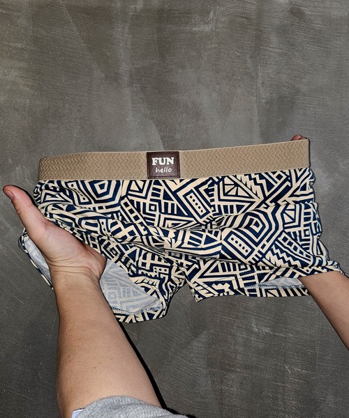 ボクサーパンツ メンズ アンダーウェア エスニック 総柄 幾何学柄 ローライズ ボクサーパンツ フィジーク マッスル WO25W13UW20 | WESTBOY | 03