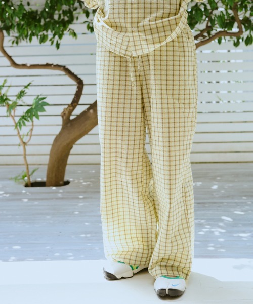 common gull products. イージーパンツ SMALL イエロー レディース