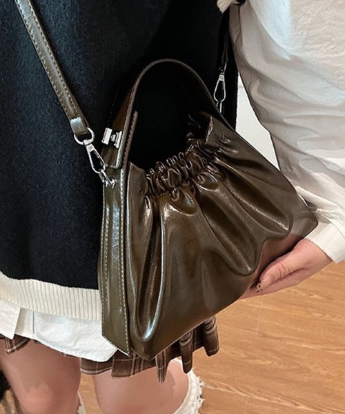 suppli mohh（サプリモー） ショルダーバッグ バッグ エナメル横長