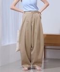 ワイドパンツ チノパン バックツイルカーブパン...の詳細画像5