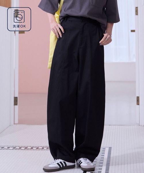 T.japanカーブパンツブラック 新品未使用 THE CRAFT CREW PRODUCTS ワイドパンツ チノパン バックツイルカーブ