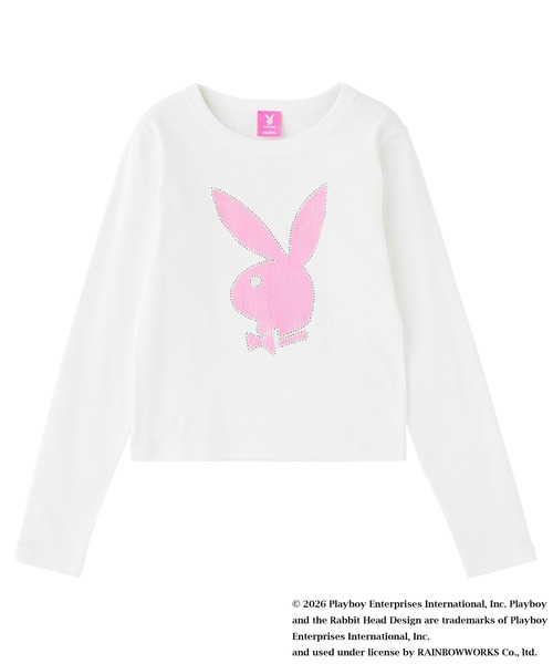 PLAYBOY（プレイボーイ） tシャツ × X-girl L/S BABY TEE レディース