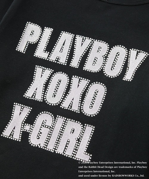 PLAYBOY（プレイボーイ） tシャツ × X-girl L/S BABY TEE レディース