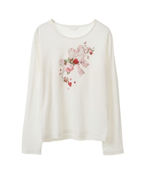 「PINK HOUSE」 長袖カットソー LARGE ピンク レディース_画像8