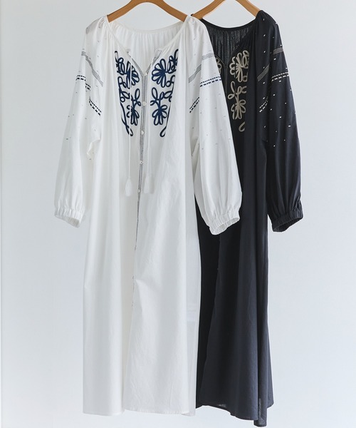 「LAVEANGE」 長袖ワンピース 4L ブラック レディース_画像5