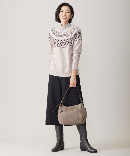 「J.PRESS」 長袖ニット LARGE ベージュ レディース_画像5