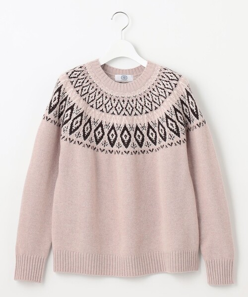 「J.PRESS」 長袖ニット LARGE ベージュ レディース_画像8