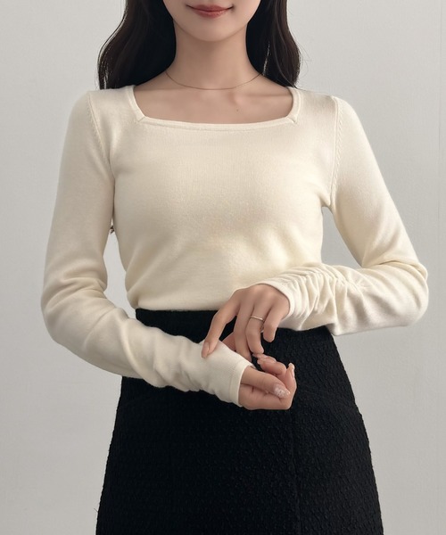 「CENEA」 長袖ニット MEDIUM アイボリー レディース_画像2