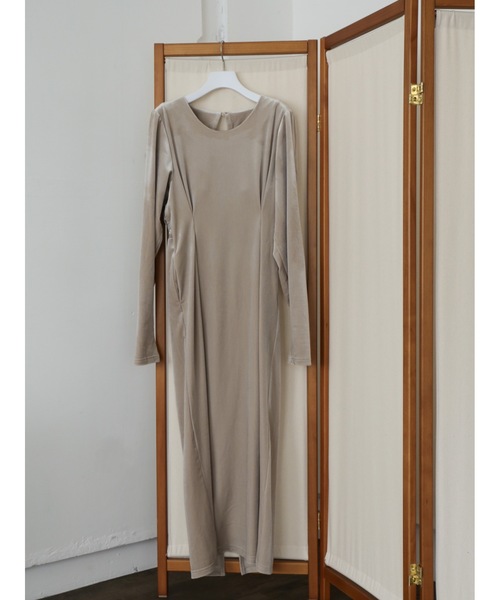 「Katrin TOKYO」 長袖ワンピース - ベージュ レディース_画像2