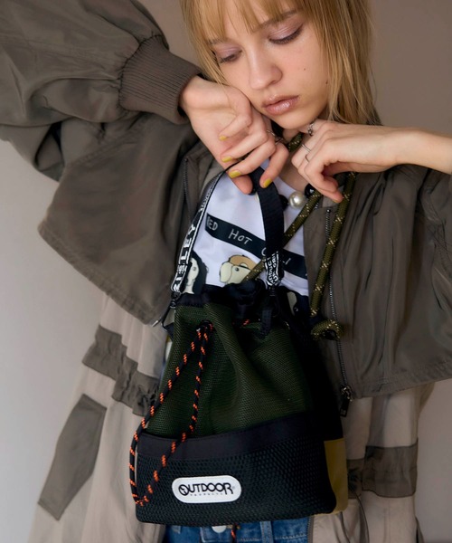 ショルダーバッグ バッグ 「RISLEY×OUTDOOR PRODUCT」メッシュWポシェット レディース_2