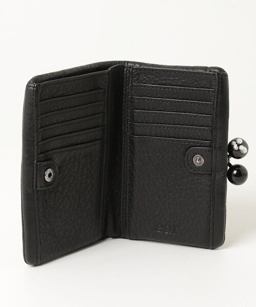 ear PAPILLONNER 【牛革】ホースチャーム折り財布 BLACK 【公式通販
