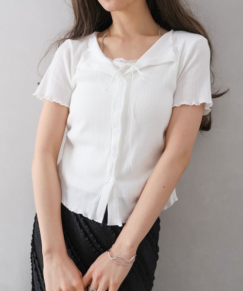 SpRay（スプレイ） tシャツ 半袖 「1枚でサマになる/時短」カーデ風